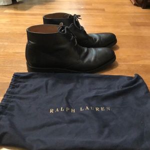 Ralph Lauren Men's Boots Black Leather 9D